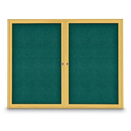 United Visual Products Sliding Door Indoor Enclosed Corkboard, 9 UV9030ACS-BLACK-PEARL